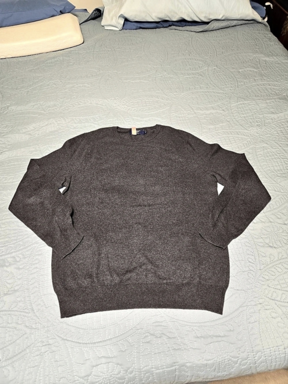 J.Crew Men's Cotton-Cashmere Crewneck Sweater Gray Medium